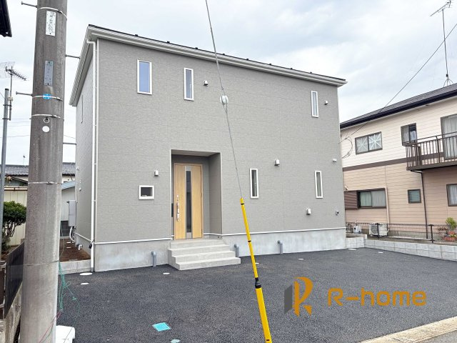 土浦市中第8　新築戸建て　1号棟の外観|建物完成いたしました！ご予約で『平日』や『夕方』などでもご見学可能です！