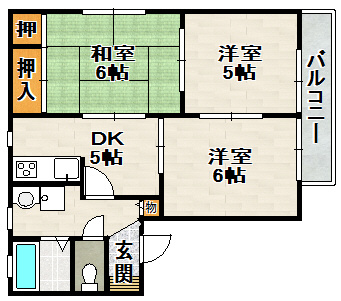 榎木ハイツB棟の間取り