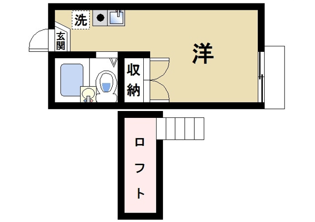 レオパレス法華寺の間取り|シンプルで使いやすい間取りです