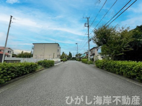 茅ヶ崎市堤　売地　全４区画の前面道路含む現地写真|現地外観