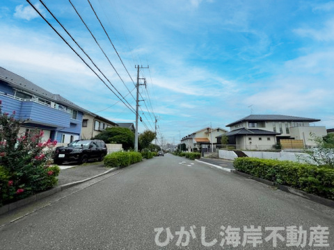 茅ヶ崎市堤　売地　全４区画の前面道路含む現地写真|現地外観