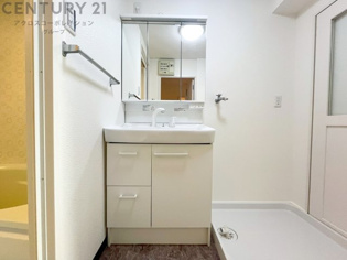 化粧品や洗顔料、歯ブラシなどの必需品をまとめて置ける収納スペースがあり、使用するたびに取り出す手間が省けます。また、水回りのため、濡れても大丈夫な素材が使用されており、お手入れが簡単です。