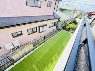 【展望】 | 柏市布施新町４丁目新築戸建【富勢東小学校：9分】 | バルコニーより南側眺望・南側庭スペースにつき日当たり良好♪