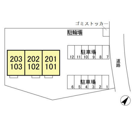 クレストヴィラⅡの区画図