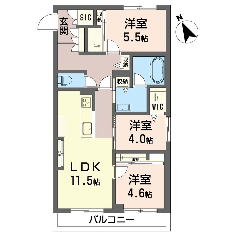 グランデアルベロ南八幡の間取り