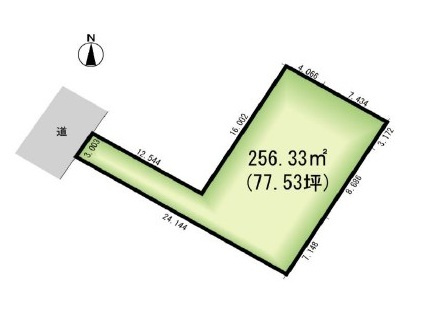 鶴ヶ島市柳戸町売地の土地図