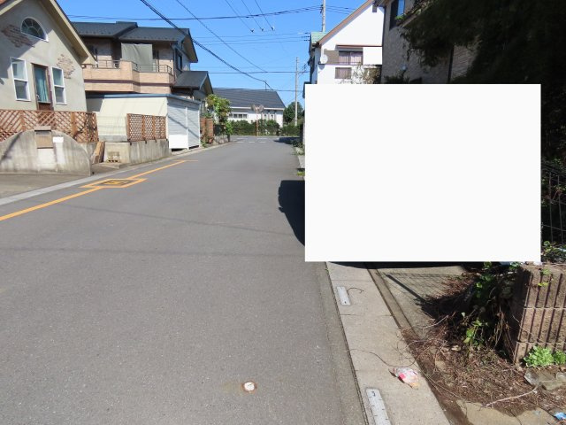 鶴ヶ島市柳戸町売地の前面道路含む現地写真