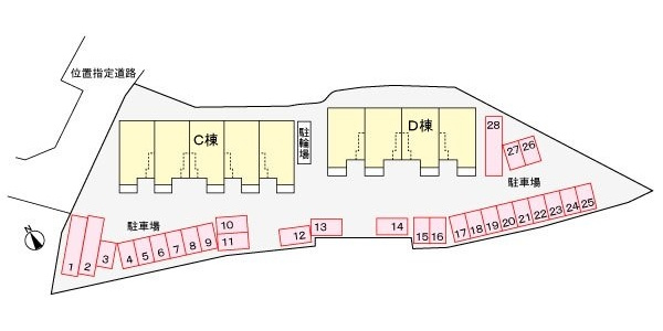 グレイスヴィラDの区画図