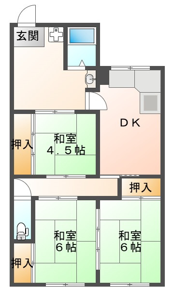 桃山台３丁目テラスハウスの間取り