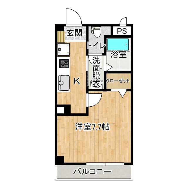 グランドール天神の間取り