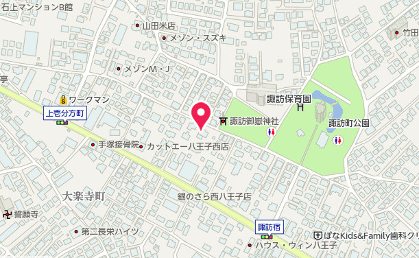 祝　成約済み　八王子市　諏訪町　新築戸建て　１期の地図|～仲介手数料無料☆八王子ひなた不動産～　八王子市諏訪町　新築戸建て