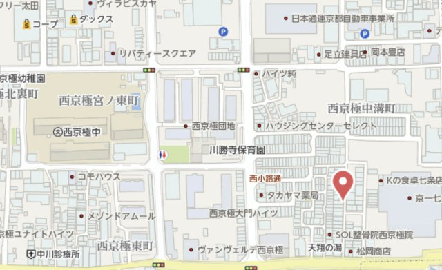 京都市右京区西京極大門町　新築戸建の地図