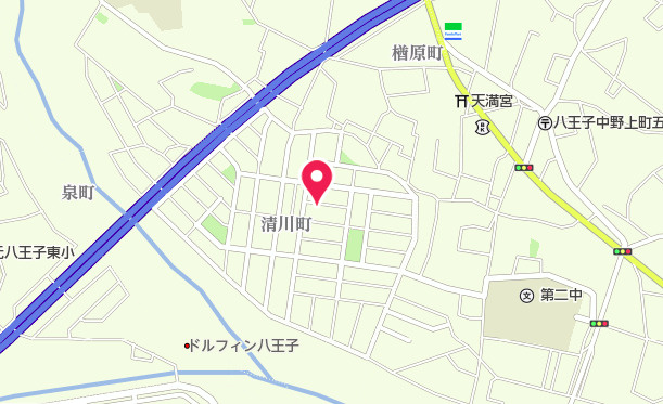 祝：成約済み　八王子市　清川町　新築戸建て　３期の地図|～仲介手数料無料☆八王子ひなた不動産～　八王子市清川町　新築戸建て