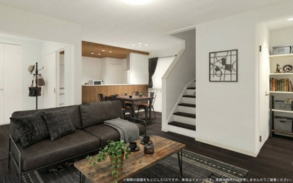 【完成予想図】 | 【LDK　イメージパース】
※画像は設計図面を基に作成したイメージです。