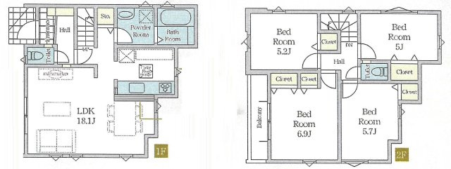 戸塚区戸塚町　新築戸建ての間取り