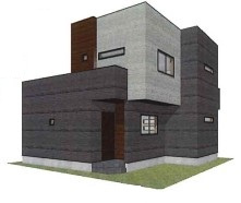 川越市砂第4期　新築戸建　Felicityの外観パース|令和8年1月15日撮影。