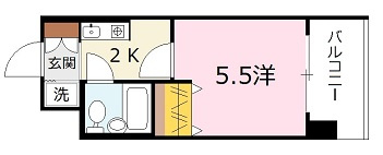 広島市安佐北区落合１丁目の賃貸マンションの間取り