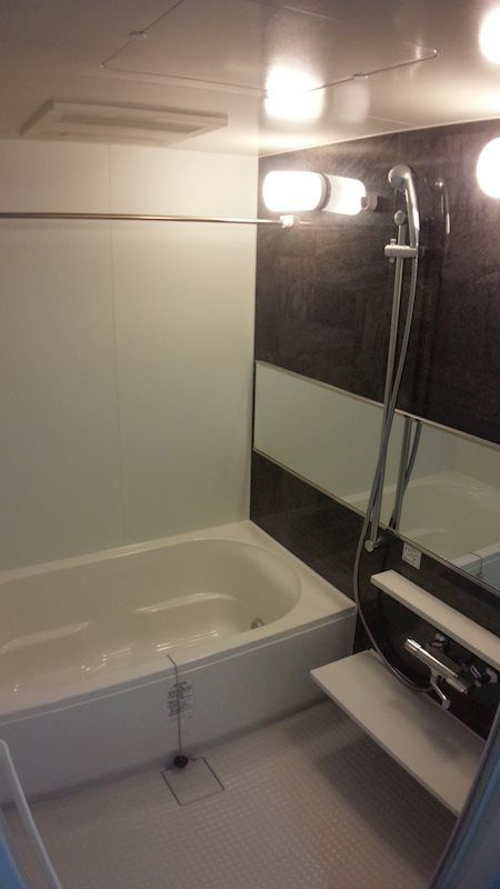 ルシエルの浴室|追い焚き付きのお風呂です♪