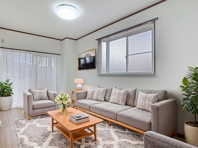 くつろぎ館の居間・リビング|【画像はイメージですので実際に家具家電インテリアはついておりません】