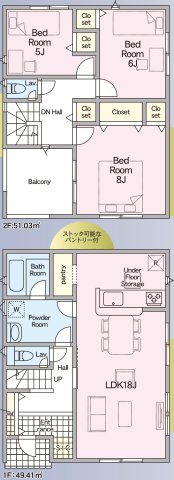 【間取り】 | 勝間小学校に通える新築戸建　防府市東三田尻　第１－２号棟　クレイドルガーデン　アーネストワン | お客様のご意見を凝縮した使いやすい間取り