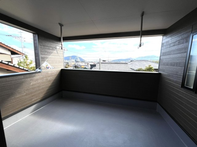 【展望】 | 仲介手数料無料！勝間小学校に通える新築戸建　防府市東三田尻　第１－３号棟　クレイドルガーデン　アーネストワン | 屋根付きバルコニー