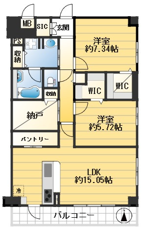 カルム小西Ⅴの間取り