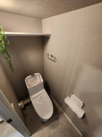 リプレ川口一番街６号棟のトイレ|落ち着いた色調のトイレです