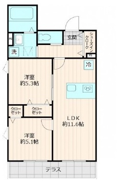 仮称メゾンブルーの間取り|間取りです。