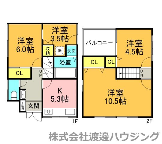 稲津町２丁目一戸建の間取り