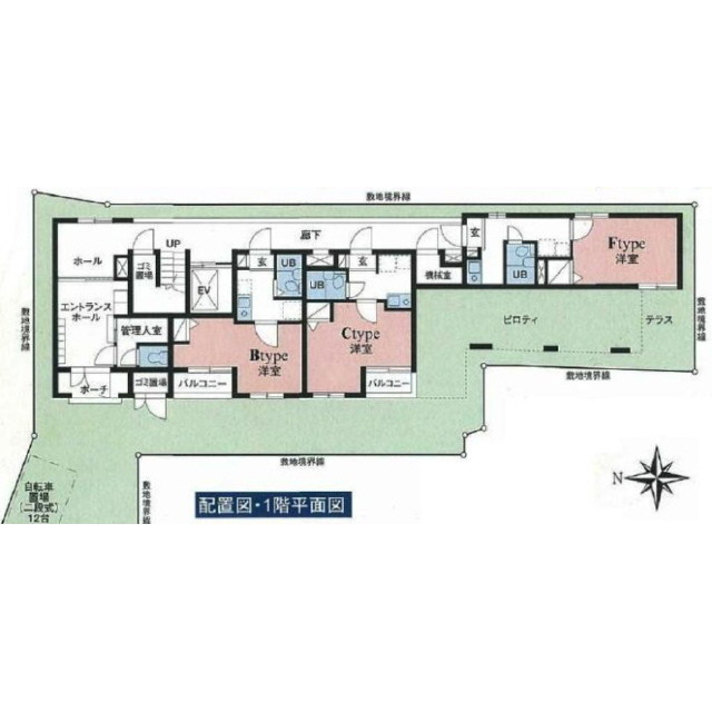 プレール明大前の区画図