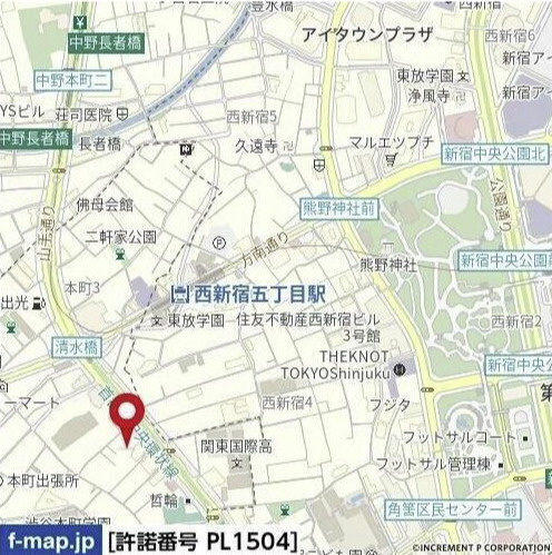 ザ・パークワンズ渋谷本町の地図