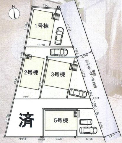 愛川町中津新築戸建て　第134-1号棟の区画図|区画図「愛川町中津新築戸建て」