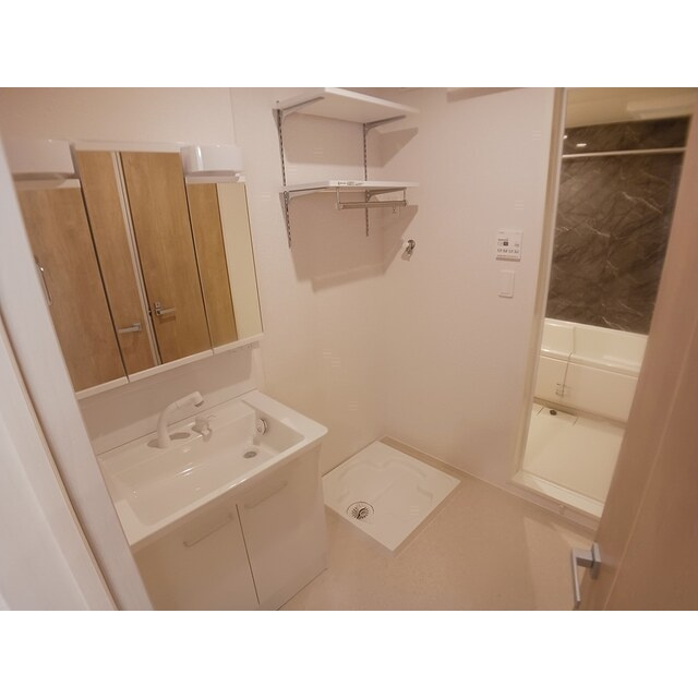 岐阜市岩栄町１丁目のアパートの洗面所