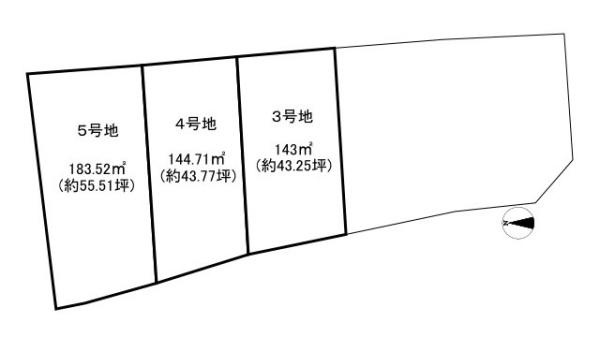 北葛城郡河合町池部１丁目の売地の土地図|■こちらは４号地です！■