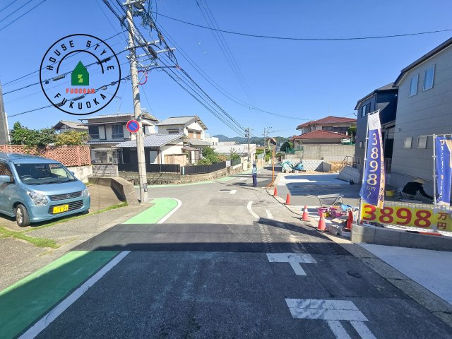 福岡市東区若宮4丁目第2-5棟（3号棟）の前面道路含む現地写真|見学の時間などお気軽にお問い合わせ下さい。