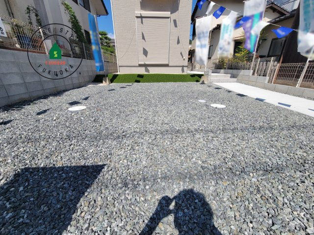 福岡市西区今津第1-1棟（1号棟）の庭|お庭で自由な時間を過ごせます。