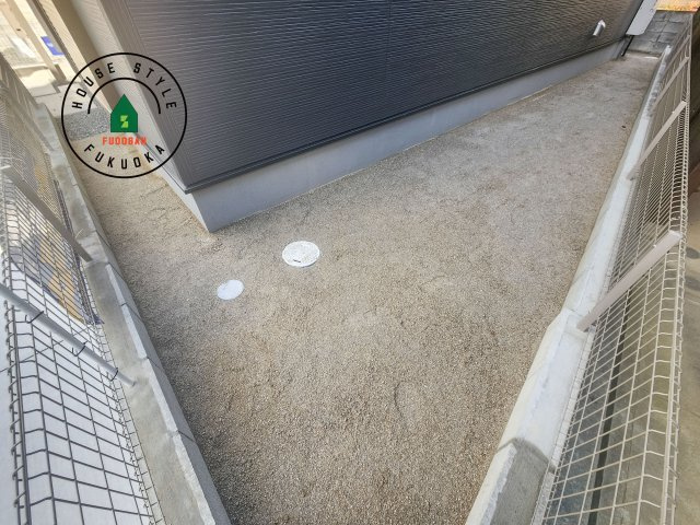 那珂川市後野1丁目第2-2棟（2号棟）の庭|お庭で自由な時間を過ごせます。