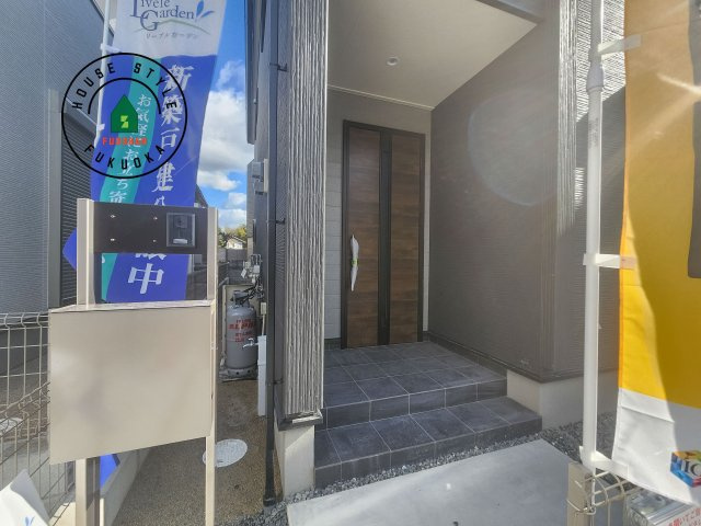 那珂川市後野1丁目第2-2棟（2号棟）の外観：施工例|おでかけの時も帰った時も、「我が家」を最初に感じでもらえる素敵な空間に。