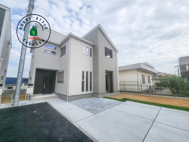 糟屋郡新宮町夜臼2丁目第1-4棟（3号棟）の外観|デザイン性のある外観です。