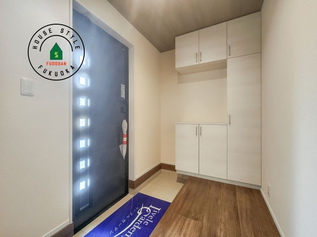 糟屋郡新宮町夜臼2丁目第1-4棟（3号棟）の防犯設備|二重ロックでしっかり防犯対策ができます。