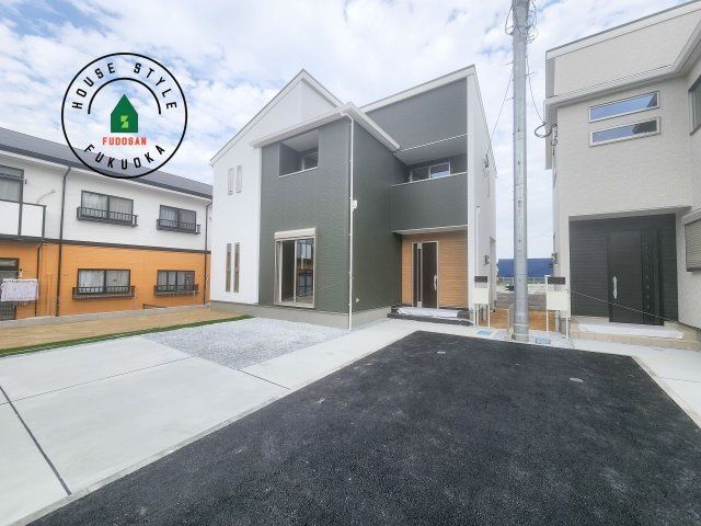 糟屋郡新宮町夜臼2丁目第1-4棟（2号棟）の外観|デザイン性のある外観です。