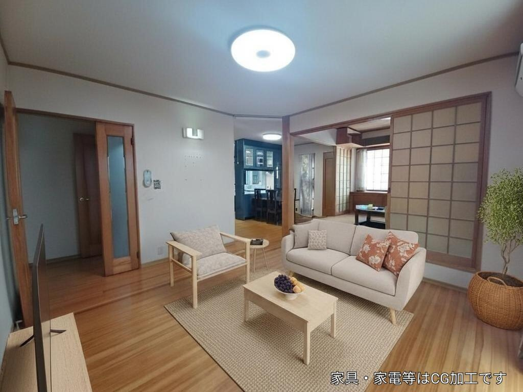 熊本市南区富合町杉島の中古一戸建の居間・リビング|AI家具