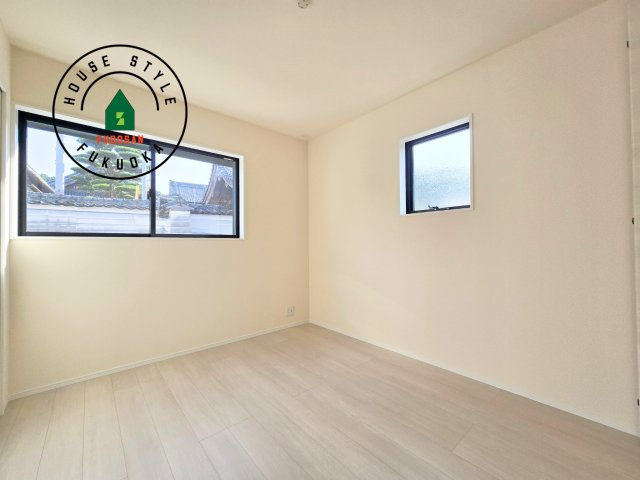 糸島市加布里5丁目第8-2棟（1号棟）の和室|将来的に、琉球畳を引きまして和室風にすることも可能です。