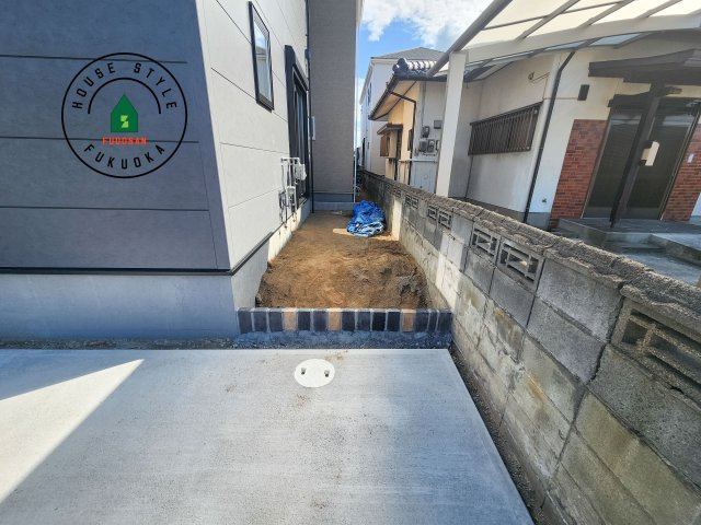 小郡市寺福童第2-2棟（1号棟）の庭|お庭で自由な時間を過ごせます。