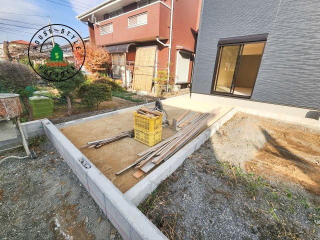 小郡市寺福童第1-3棟（2号棟）の庭|お庭で自由な時間を過ごせます。