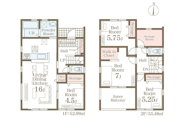 小郡市寺福童第1-3棟（3号棟）の区画図|配置図（3号棟）