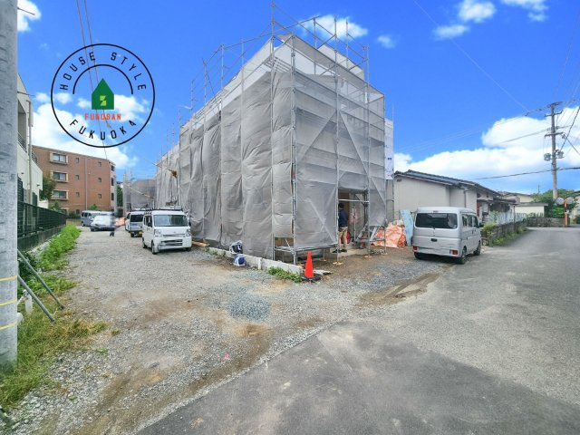 小郡市寺福童第1-3棟（1号棟）の外観|デザイン性のある外観です。