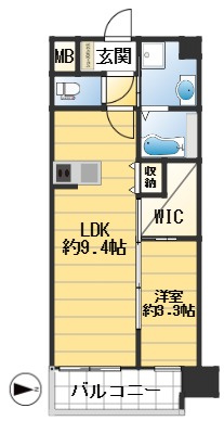 セレニテ江坂ミラクの間取り