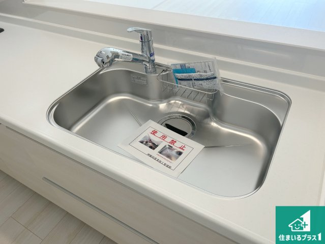 明石市魚住町西岡　新築一戸建ての設備|広々としたシンクで食器洗いも楽々！