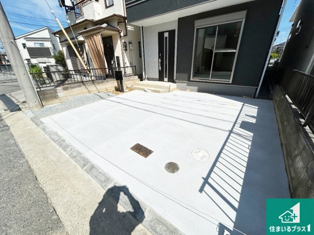 明石市魚住町西岡　新築一戸建ての駐車場|駐車スペース！散水栓があるので、こまめに愛車を洗えます！